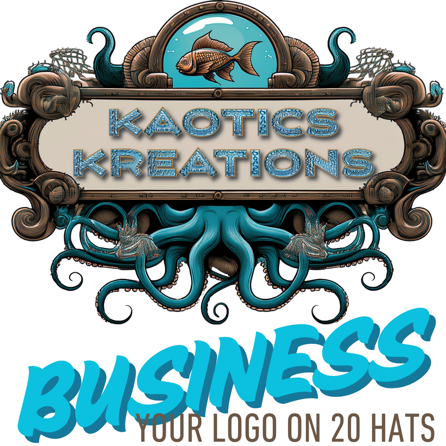 Your Business Logo on 20 Hats