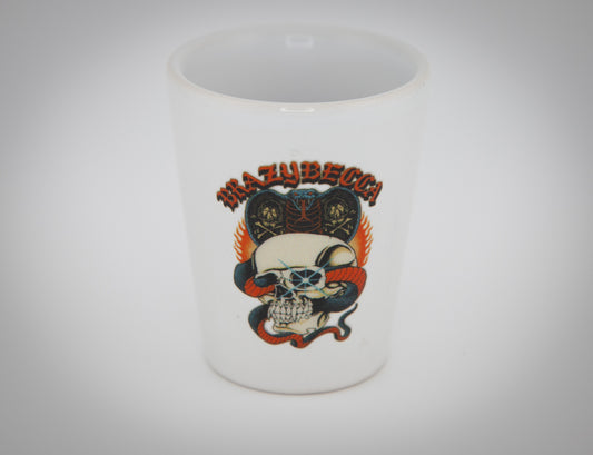 Brazy Becca Ceramic Shot Glass - Cobra/Skull